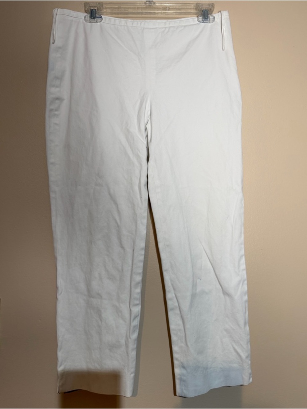 Classic White Women's Straight-Leg Pants